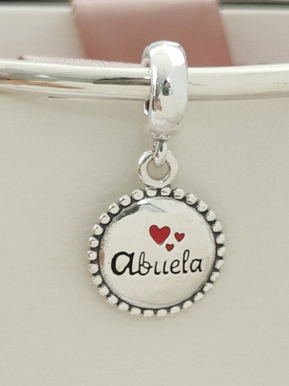 Pandora Love Abuela Spanish Dangle Charm Grandma Pendant S925 Silver with box